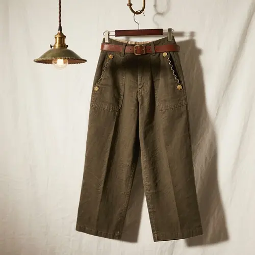 復古直筒休閒褲